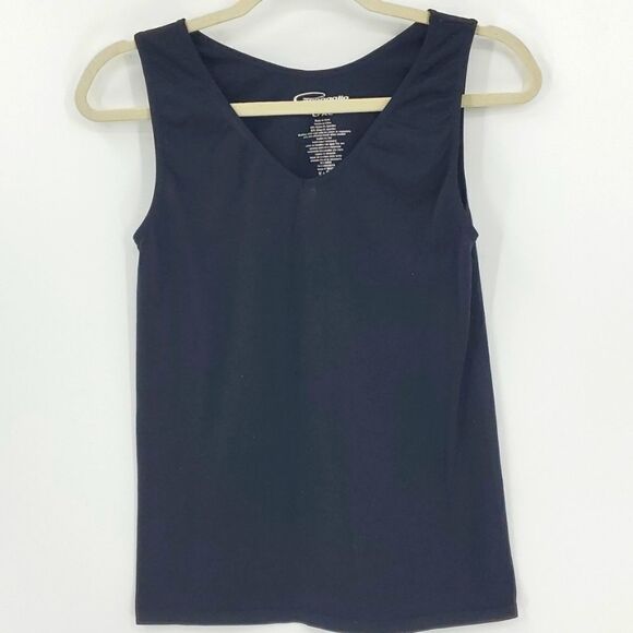 Cappocolla Women's shape wear black stretch tank top. L/XL. - Picture 1 of 5